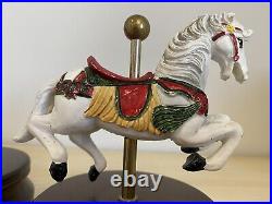 HUGE LOT OF 15! Vintage 1982 ENESCO Carousel Waltz White Horse Music Boxes