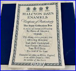 Halcyon Days Enamels The State Collection TEXASTrinket Box withCOA LE #125/1000