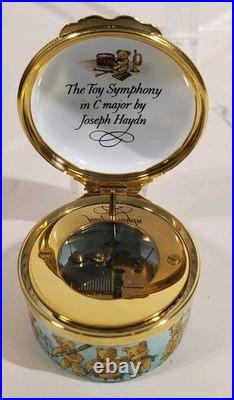 Halycon Days Bilston Battersea Enamel Music Box Toy Symphony Joseph Haydn