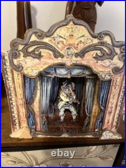 Handmade Working Venetian paper and wood musical theater box