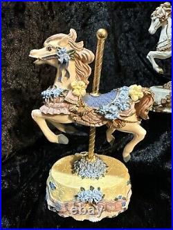 Heritage House Melodies County Fair Collection Music Carousel Horses Lot of 15