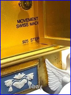 House of Faberge 925 Swan Lake Musical Clock Sterling Silver For Parts