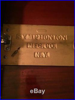 Huge Antique Imperial Symphonion 20 Disk Music Box Double Comb + 40 Disks