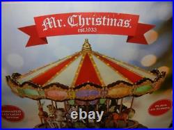 Huge MR CHRISTMAS Animated Marquee Deluxe Carousel LED Light Show 40 Songs NEW