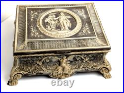 Incolay Stone Le Magnifique Musical Case Reuge Swiss Movement Beethoven