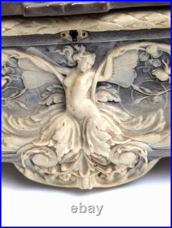 Incolay Stone Le Magnifique Musical Case Reuge Swiss Movement Beethoven