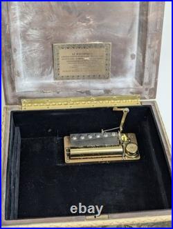 Incolay Stone Le Magnifique Musical Case Reuge Swiss Movement Beethoven