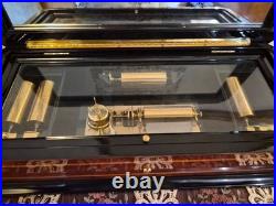 Interchangeable Cylinder Music Box REUGE St Croix Switzerland 5 Cylinders