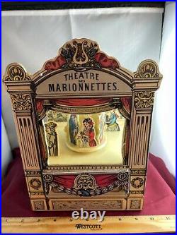 Italian Commedia Dell'Arte Florence Moving Marionettes Stage Music Box VIDEO