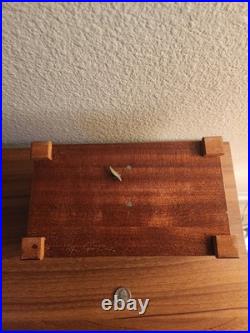 Italian Inlaid Wood Marquetry Dancer Fold Out Jewelry Box Works Vintage