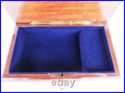 Italian Inlaid Wooden Music Box Reuge Swiss Movement With Key Italian Inlaid Wooden Music Box Reuge Swiss Movement With Key
