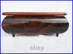 Italian Inlaid Wooden Music Box Reuge Swiss Movement With Key Italian Inlaid Wooden Music Box Reuge Swiss Movement With Key