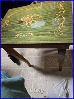 Italian Sorrento Reuge Musical Jewelry Box Table Inlay Wood Musical Movement