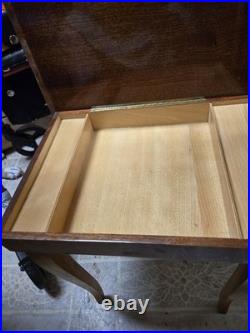 Italian Sorrento Reuge Musical Jewelry Box Table Inlay Wood Musical Movement