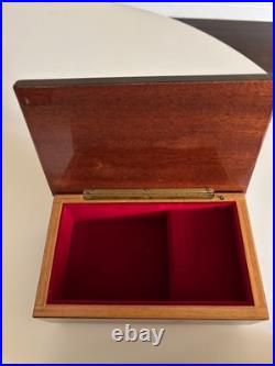 Italian Sorrento Wood Inlay Jewelry Trinket Reuge Music Box Plays Beauty & Beast