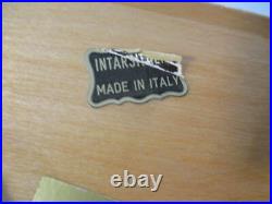 Italian inlaid footed wooden jewelry box / music box 1940's Romance