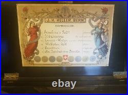J. H. Heller, Bern Swiss Cylinder Music Box Serial 7299 (6) Song