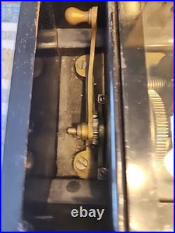 JH Heller Antique Swiss Columbia 8 Tune 4 Cylinder Music Box Works