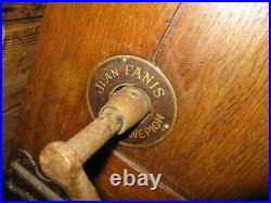 Jean Fanis 1890s Oak Coin Op Barrel Piano Complete for Restoration RARE Unlisted