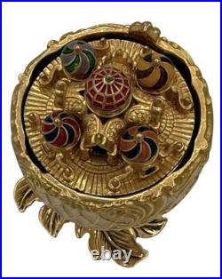 Joan Rivers Classics Collection Musical Egg/Box Gold Tone & Enamel Working