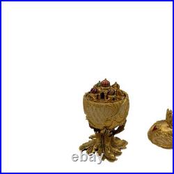 Joan Rivers Classics Collection Musical Egg/Box Gold Tone & Enamel Working