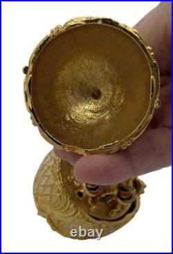 Joan Rivers Classics Collection Musical Egg/Box Gold Tone & Enamel Working