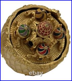 Joan Rivers Classics Collection Musical Egg/Box Gold Tone & Enamel Working