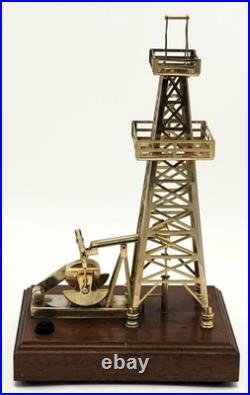 John H Martian Gold Plated Bethlehem Series 60 Oil Pump Jack Oilfield Derrick