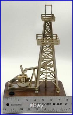 John H Martian Gold Plated Bethlehem Series 60 Oil Pump Jack Oilfield Derrick