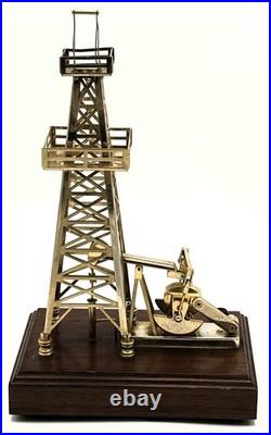 John H Martian Gold Plated Bethlehem Series 60 Oil Pump Jack Oilfield Derrick