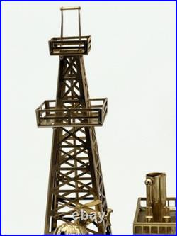 John H Martian Gold Plated Bethlehem Series Offshore Oil Rig Platform Music Box