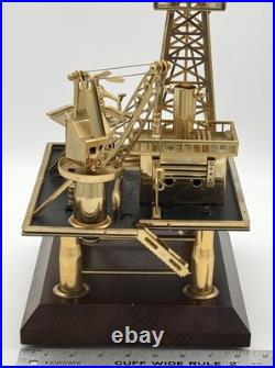 John H Martian Gold Plated Bethlehem Series Offshore Oil Rig Platform Music Box