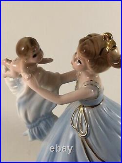 Josef Originals Mother and Baby Child Rotating Music Box Porcelain Figurine