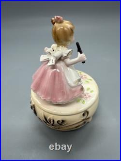 Josef Originals Music Box HTF Rare Girl With Dog And Cat