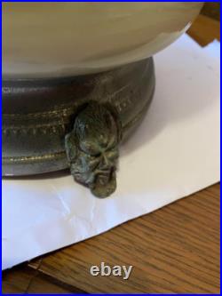 Junk Reuge Musical Rotating Cigarette Holder Lamp Italy Onyx Brass Patina Works Junk Reuge Musical Rotating Cigarette Holder Lamp Italy Onyx Brass Patina Works