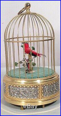 KARL GREISBAUM Bird in Cage AUTOMATON MUSIC BOX Fully Wound Does Not Work