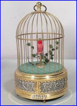 KARL GREISBAUM Bird in Cage AUTOMATON MUSIC BOX Fully Wound Does Not Work