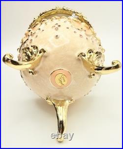 Keren Kopal Carousel Faberge Egg Pink Music Box Wind Up Horses E1300 SOLD OUT