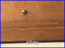 Key Wind SWISS REUGE cylinder music box, Airs Song, Walnut & Glass Case