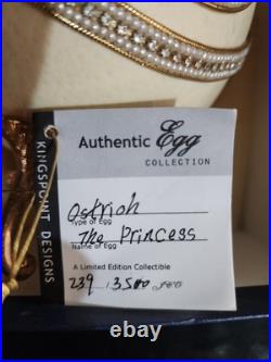 Kingspoint Designs Authentic Ostrich Egg Music Box The Princess #239/3500