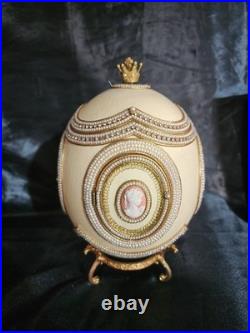 Kingspoint Designs Authentic Ostrich Egg Music Box The Princess #239/3500