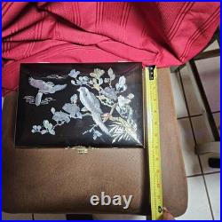 Korean Najeonchilgi (mother-of-pearl lacquerware) jewelry box Vintage