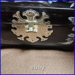 Korean Najeonchilgi (mother-of-pearl lacquerware) jewelry box Vintage