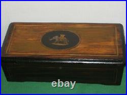 LARGE ANTIQUE SWISS CYLINDER MUSIC BOX ELEPHANT INLAY Parts Repair Project