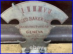 LARGE Antique George Baker Geneva SWISS CYLINDER MUSIC BOX Repair Project #2