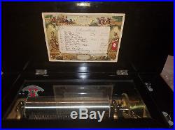 LARGE and BEAUTIFUL Antique 19th Century Music Box 10 Airs Working Nicely