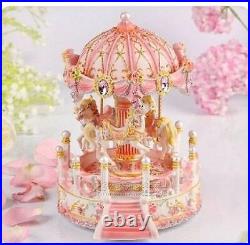 LED PINK house Carousel Music Box MERRY-GO-ROUND Classic Music box (29 SONG)