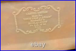 LIMITED EDITION Music Box'ONCE UPON A DREAM' Handcrafted in INCOLAY STONE No