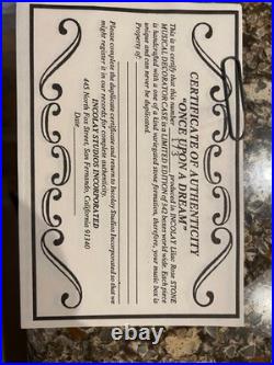 LIMITED EDITION Music Box'ONCE UPON A DREAM' Handcrafted in INCOLAY STONE No