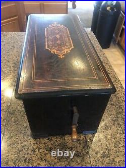 Large 21 Antique Music box Possibly Switzerland Bremond Made With Reed Organ +